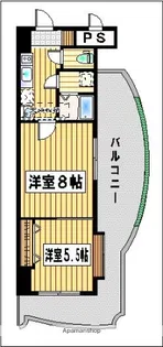 ロイヤル渡辺通【10階】の間取り
