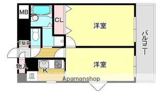 ピュアドーム天神アクロス【9階】の間取り
