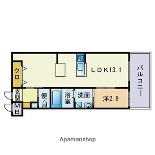 アーバンローズ薬院【305号室】の間取り
