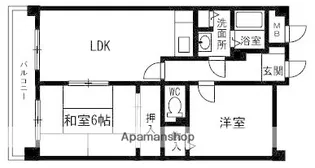 パークステイツ大橋【4階】の間取り
