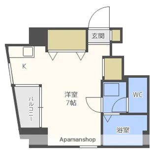 ベルトピア天神南Ⅱ【5階】の間取り