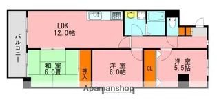 グランディ野間【9階】の間取り