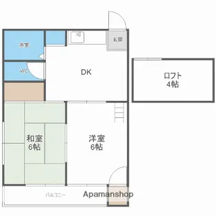 シティベール浦田【B棟206号室】の間取り