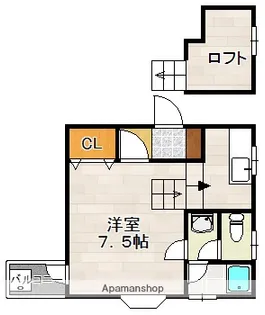 パオ堤Ⅱ【201号室】の間取り