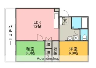 清水ハイツ【104号室】の間取り