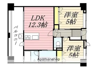 アクロス天神Vタワー【10階】の間取り