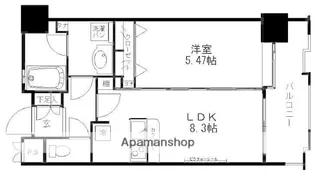 アスピーテ渡辺通【3階】の間取り