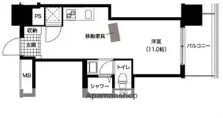 レジディア西新【408号室】の間取り