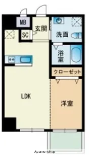 グランドヴィラス赤坂【301号室】の間取り