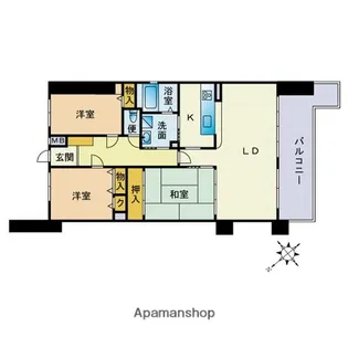 ロイヤルマンション大濠Ⅱ【2階】の間取り
