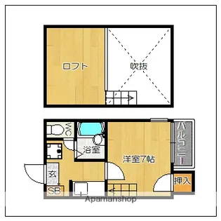リバティ六本松【2階】の間取り