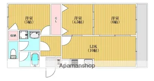 サンビューハイツ友泉【603号室】の間取り