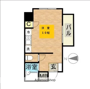 メゾン・ド・唐人【6階】の間取り