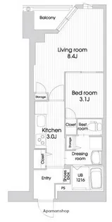 2Kの間取り画像