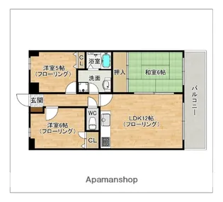 パークサイド空港南館【4階】の間取り