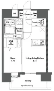 エンクレスト博多MATE【14階】の間取り
