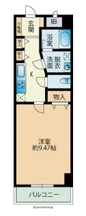 福岡県福岡市早良区西新3丁目【マンション】の間取り