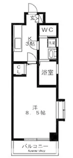 グランバッソ博多【8階】の間取り