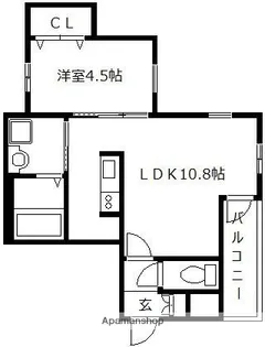 ベルウッドコート塩原【3階】の間取り