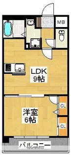 アミティエ美野島【6階】の間取り