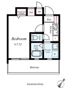 レジデンシャルヒルズ呉服【7階】の間取り