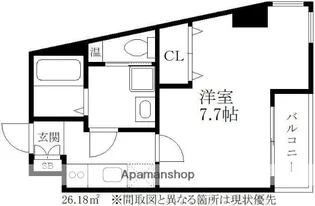 セルクル北方【3階】の間取り