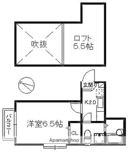 パレット六本松【2階】の間取り