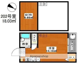 エスペランス平尾【2階】の間取り