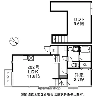 GOLDWING大楠【2階】の間取り