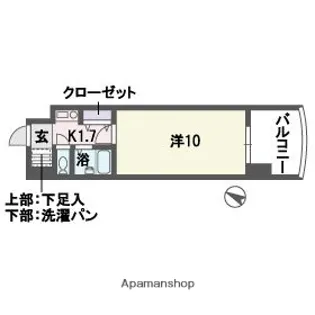 ソレアード薬院【8階】の間取り