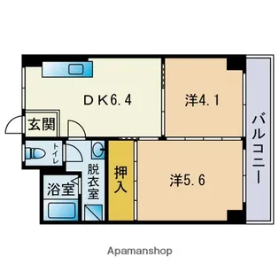 ラコンテ赤坂けやき【405号室】の間取り