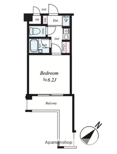 ピュアドームグラース天神【6階】の間取り