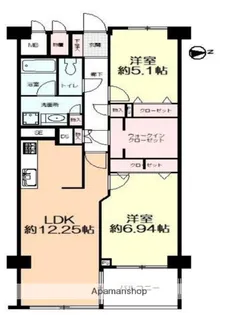 福岡県福岡市中央区薬院1丁目【マンション】の間取り