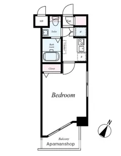 ダイナコートエスタディオ平尾駅前【2階】の間取り