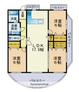 アスティオンノガミ【4階】の間取り