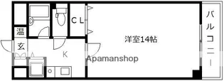 ロックシャローズ博多【3階】の間取り