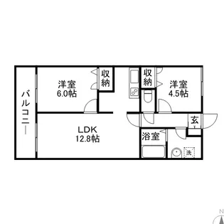 リリーガーデン【3階】の間取り