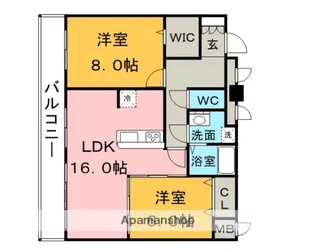 KDXレジデンス大濠ハーバービュータワー【303号室】の間取り