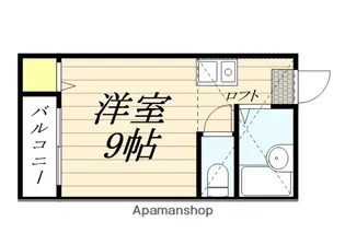 サンリバー天神南【2階】の間取り