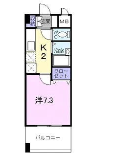 シャンテ吉塚【6階】の間取り