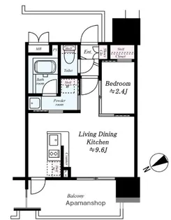 グランフォーレプライム高宮【7階】の間取り