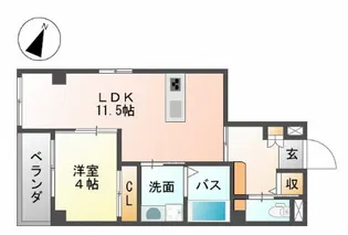アーバンブルー藤【4階】の間取り