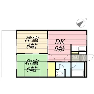コーポイマージュA棟【00102号室】の間取り
