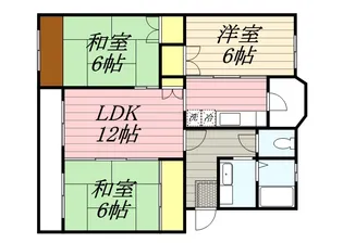 サンライフ的場【4階】の間取り