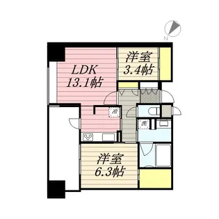 エンクレスト博多PREMIER【11階】の間取り