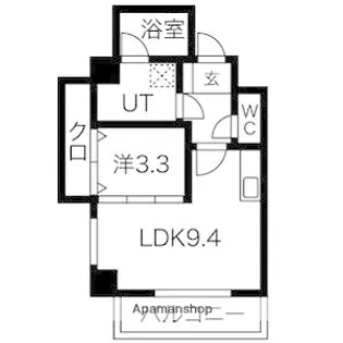 KRIS KAR高宮【3階】の間取り