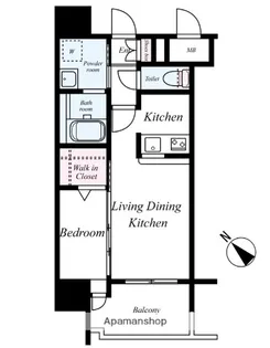 エンクレスト博多LIBERTY【3階】の間取り