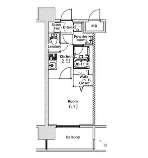 エンクレスト博多LIBERTY【9階】の間取り