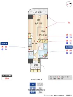 ウェルブライト博多ステーション【7階】の間取り