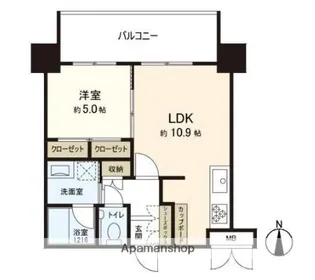 エグゼ博多コンドミニアム【4階】の間取り